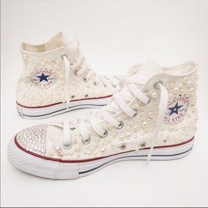 Bridal Converse - beaded with pearls and crystals